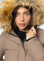 Quilted winter jacket with hood AZALEA