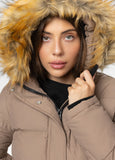 Quilted winter jacket with hood AZALEA