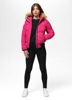 Quilted winter jacket with hood AZALEA