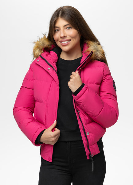 Quilted winter jacket with hood AZALEA