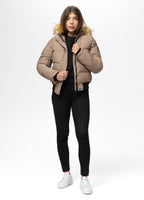 Quilted winter jacket with hood AZALEA