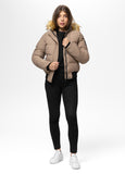 Quilted winter jacket with hood AZALEA