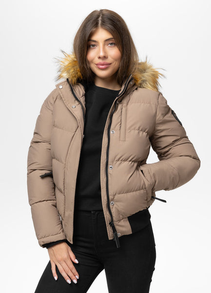 Quilted winter jacket with hood AZALEA