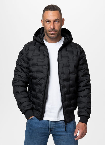 Quilted winter jacket with hood FISK