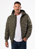 Quilted winter jacket with hood FISK