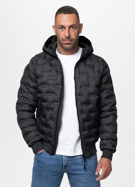 Quilted winter jacket with hood FISK