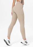Women's Sports Leggings AVENIDA - Light brown