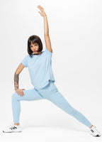 Women's Sports Leggings AVENIDA - Light blue