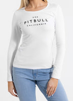 Women's longsleeve Slim Fit USA CAL - White