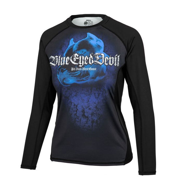 Long sleeve shirt Rashguard women's Mesh Performance Pro plus Blue Eyed Devil VI