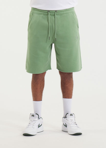 Men's Sweat shorts Washed Lancaster II - Sage green