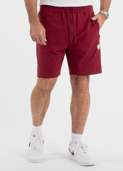 Men's sweat shorts SMALL LOGO NUGGET - Burgundy
