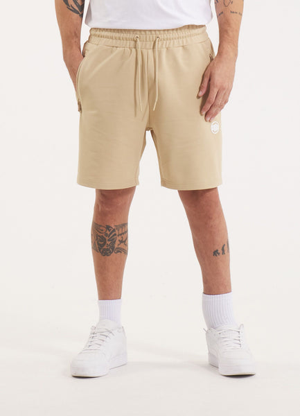 Men's sweat shorts SMALL LOGO NUGGET - Light sand