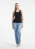 Women's Tank Top Rib LAYLA - Black