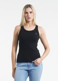 Women's Tank Top Rib LAYLA - Black