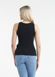 Women's Tank Top Rib LAYLA - Black