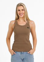 Women's Tank Top Rib LAYLA - Coyote brown