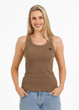 Women's Tank Top Rib LAYLA - Coyote brown