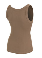 Women's Tank Top Rib LAYLA - Coyote brown