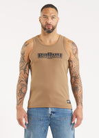 Men's Tank Top Rib BOXING - Coyote brown