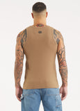 Men's Tank Top Rib BOXING - Coyote brown