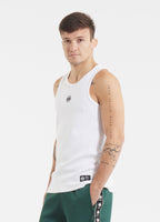 Men's Tank Top Rib SMALL LOGO - White