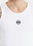Men's Tank Top Rib SMALL LOGO - White