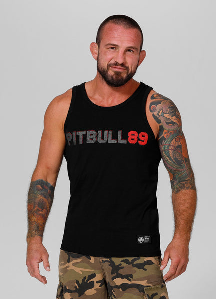 Men's Tank Top Slim Fit Dog 89 - Black