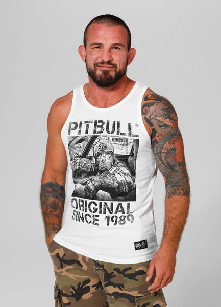 Men's Tank Top Slim Fit Drive - White
