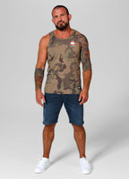 Men's Tank Top Slim Fit Small Hilltop - Woodland Camo
