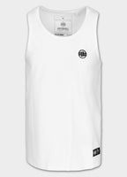 Men's Tank Top Slim Fit Small Logo - White
