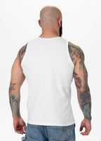 Men's Tank Top Slim Fit Small Logo - White