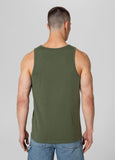 Men's Tank Top Slim Fit Small Logo - Olive