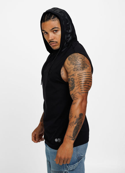 Hoodie tank top Spandex Hilltop - Black