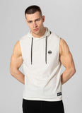 HILLTOP 210 Off White Hooded Tank Top