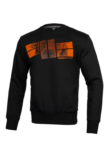 ORANGE LOGO Black Crewneck - Pitbull West Coast International Store 