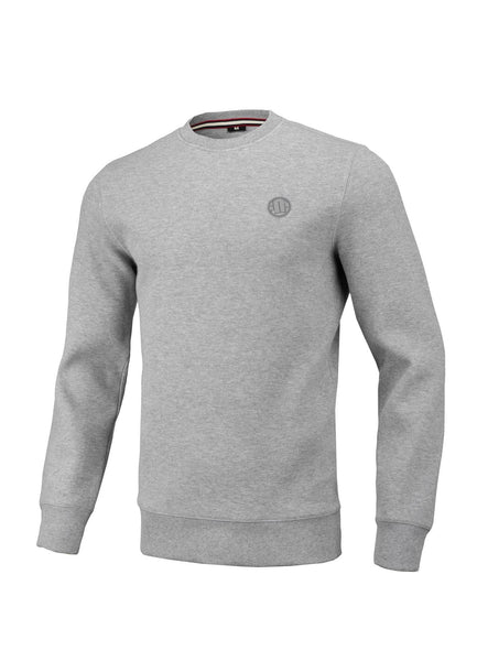 Crewneck Small Logo Premium Pique Grey MLG - pitbullwestcoast