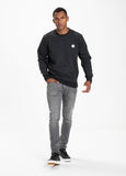 Crewneck Small Logo Charcoal Melange - Pitbull West Coast International Store 