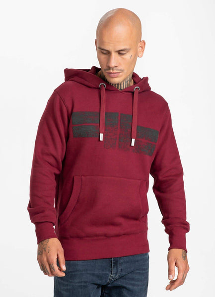Hoodie CLASSIC LOGO Burgundy - Pitbull West Coast International Store 