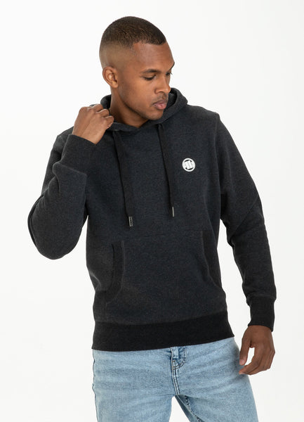 HOODED SMALL LOGO 19 CHARCOAL MELANGE - Pitbull West Coast International Store 