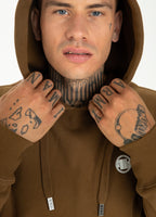 HOODED SMALL LOGO 19 BROWN - Pitbull West Coast International Store 