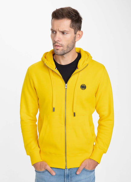 Hooded Zip SMALL LOGO Yellow - Pitbull West Coast International Store 