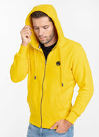 Hooded Zip SMALL LOGO Yellow - Pitbull West Coast International Store 