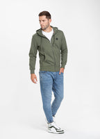 Hooded Zip SMALL LOGO Olive - Pitbull West Coast International Store 