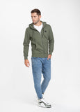 Hooded Zip SMALL LOGO Olive - Pitbull West Coast International Store 
