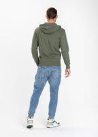 Hooded Zip SMALL LOGO Olive - Pitbull West Coast International Store 
