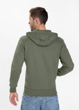 Hooded Zip SMALL LOGO Olive - Pitbull West Coast International Store 