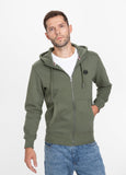 Hooded Zip SMALL LOGO Olive - Pitbull West Coast International Store 
