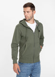Hooded Zip SMALL LOGO Olive - Pitbull West Coast International Store 