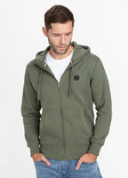 Hooded Zip SMALL LOGO Olive - Pitbull West Coast International Store 